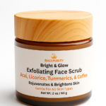 Exfoliating Face Scrub (2 oz Glass Jar) – with Wooden Scoop